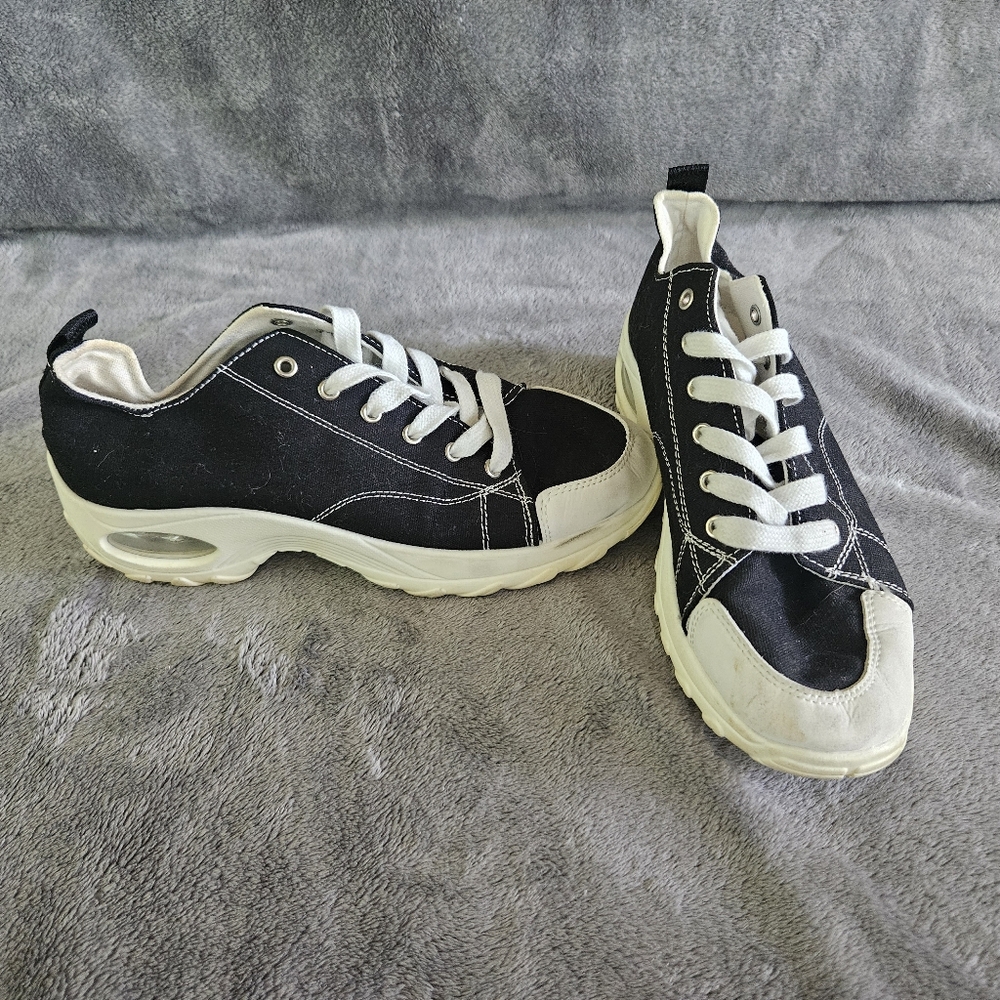 Black and White Platform Shoes